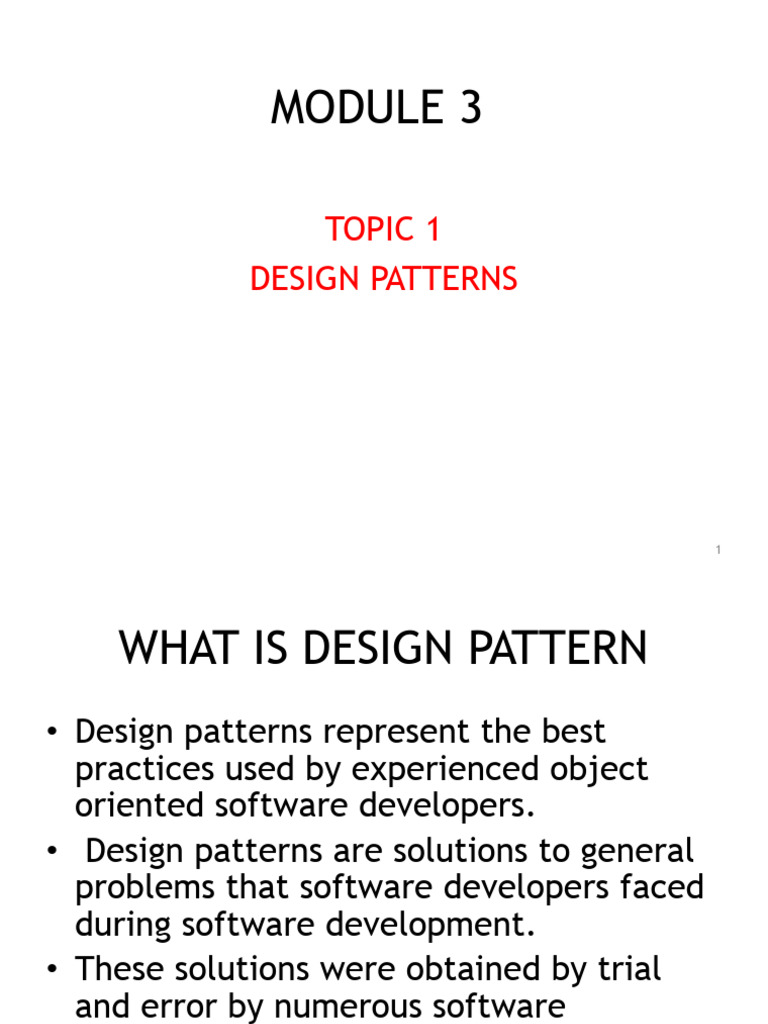 Understanding Design Patterns in Software | PDF | Unit Testing | Class ...