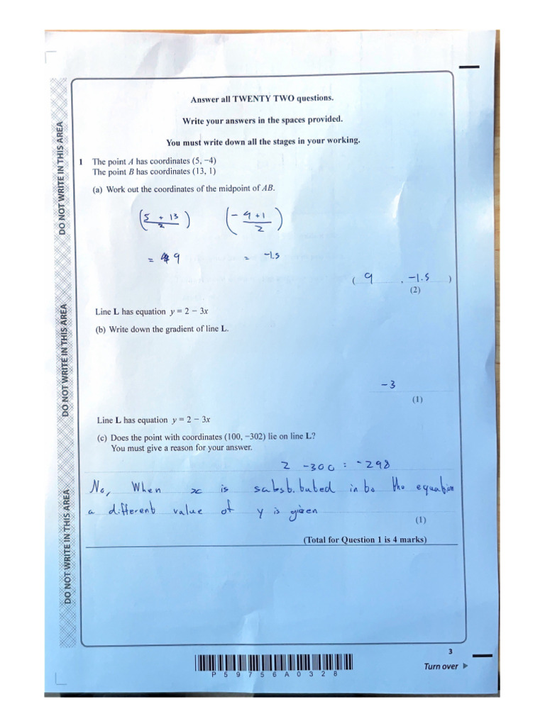 Test 2 Math Test | PDF