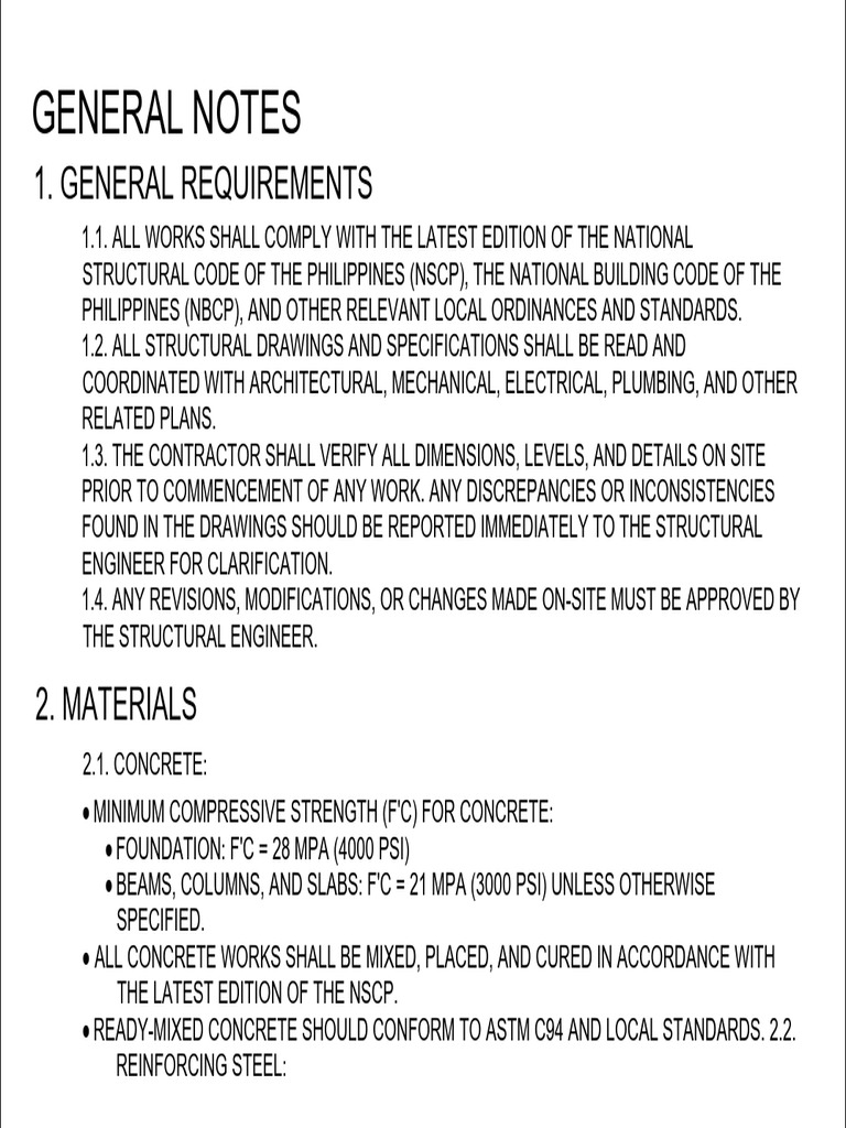 WORKING DRAWINGS PHASE 3 GEN. NOTES. Page 1 | PDF