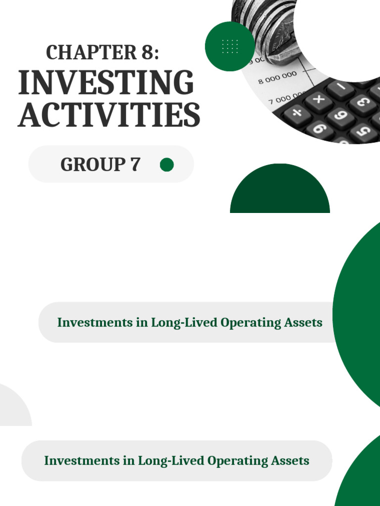Group7 Investing Activities | PDF | Depreciation | Expense