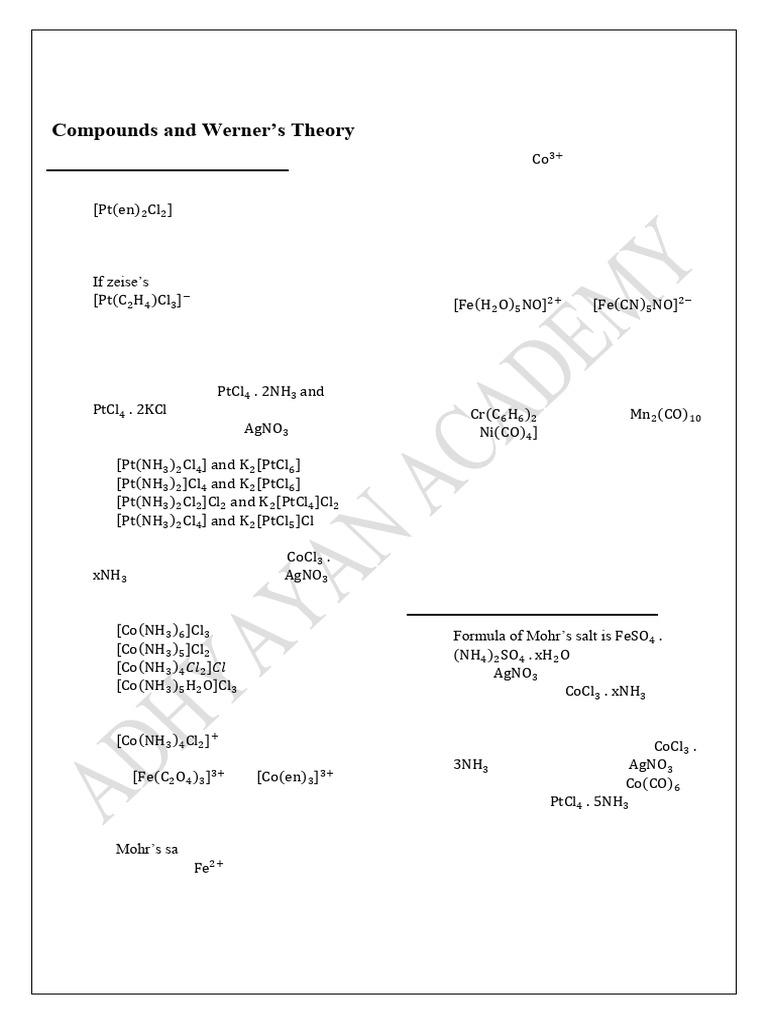 Coordination Compounds | PDF | Coordination Complex | Isomer