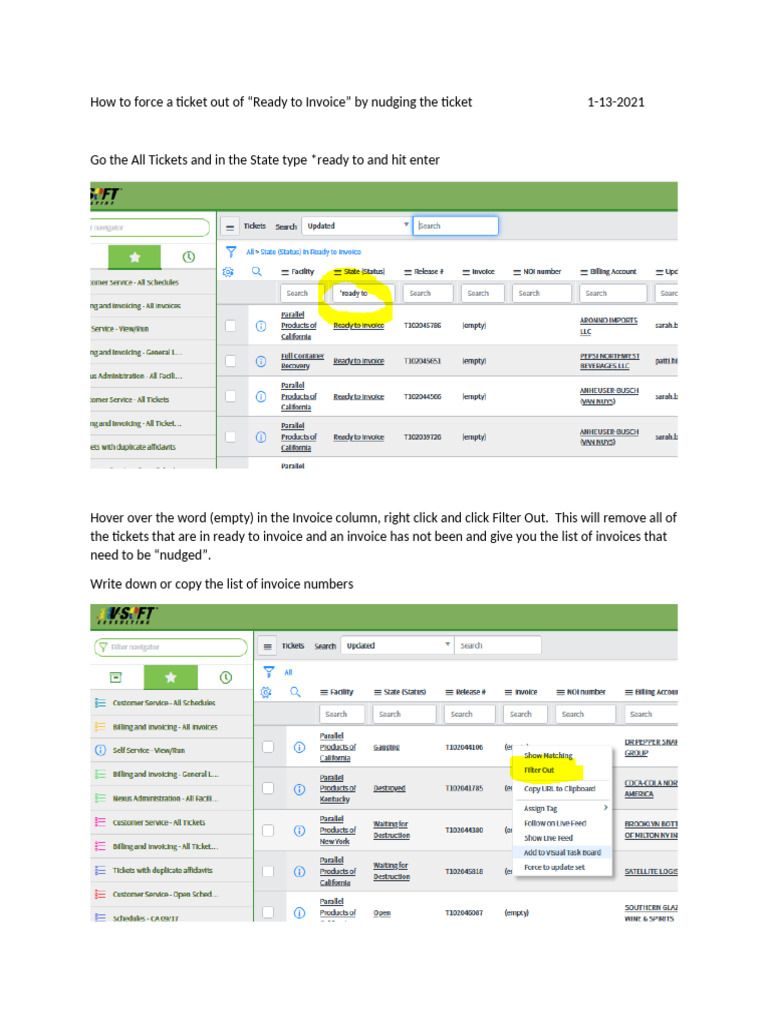 Nudge Invoices from Ready to Invoice | PDF