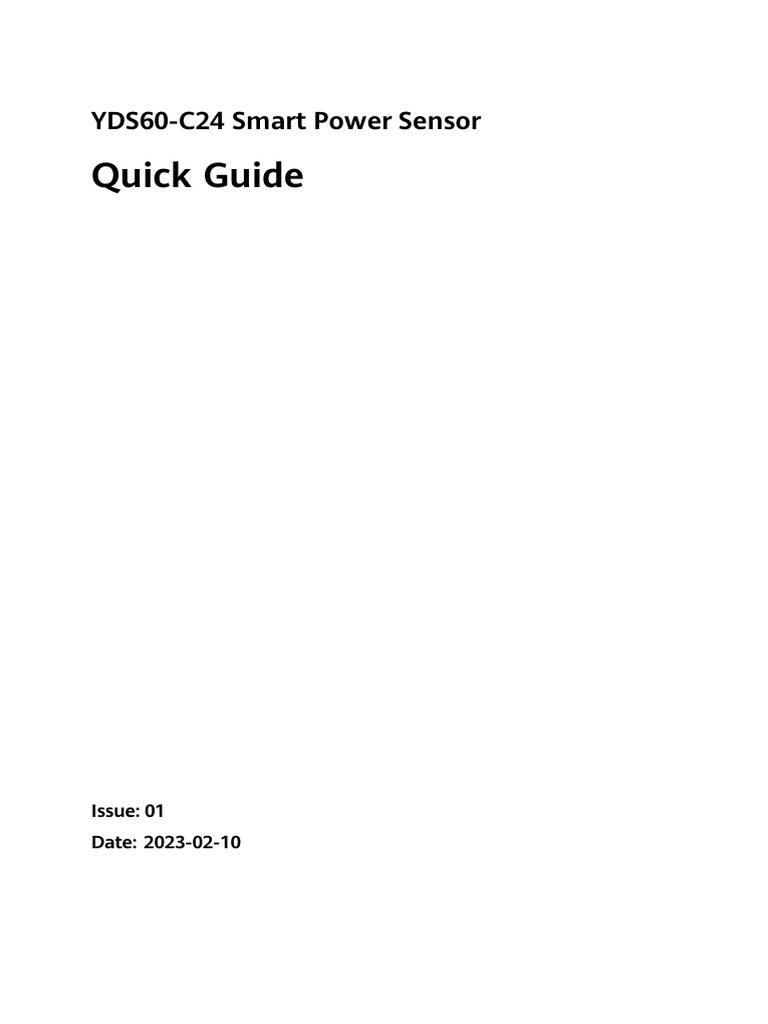 YDS60-C24 Smart Power Sensor Guide | PDF | Mains Electricity ...