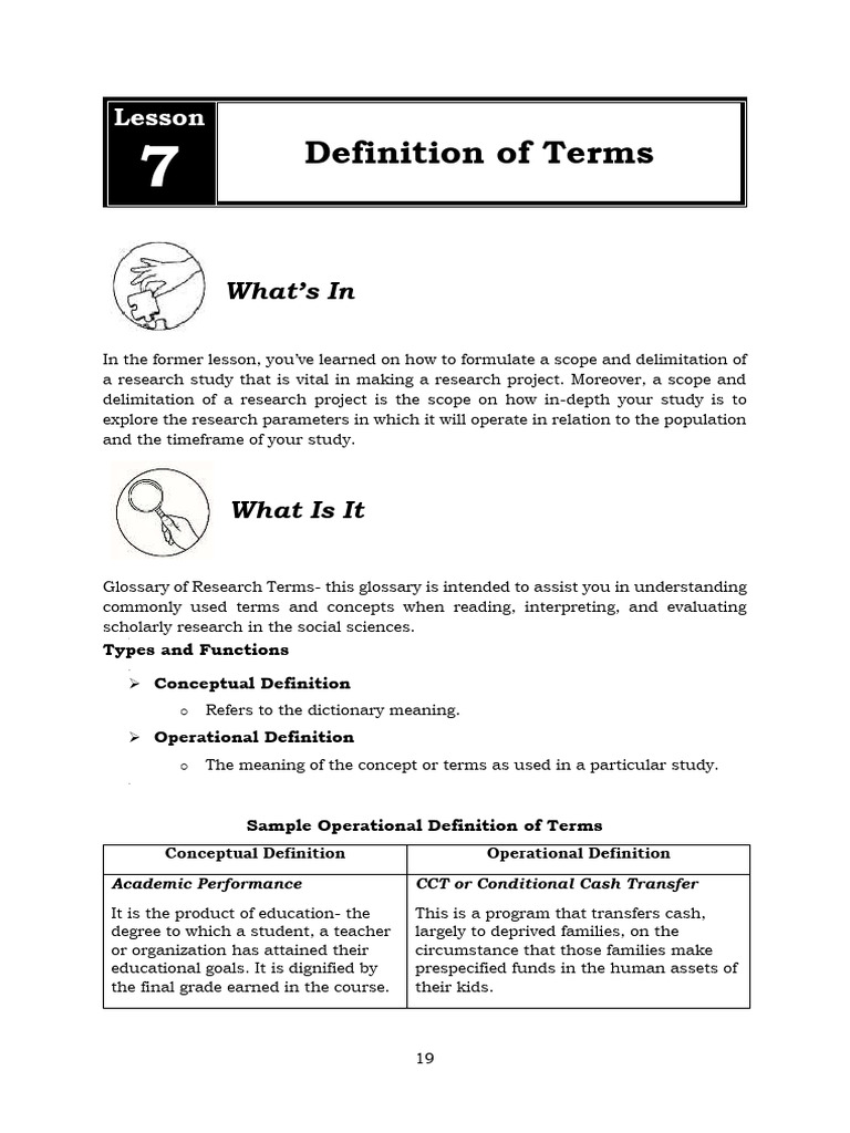 Research Terms Glossary & Definitions | PDF | Cognition
