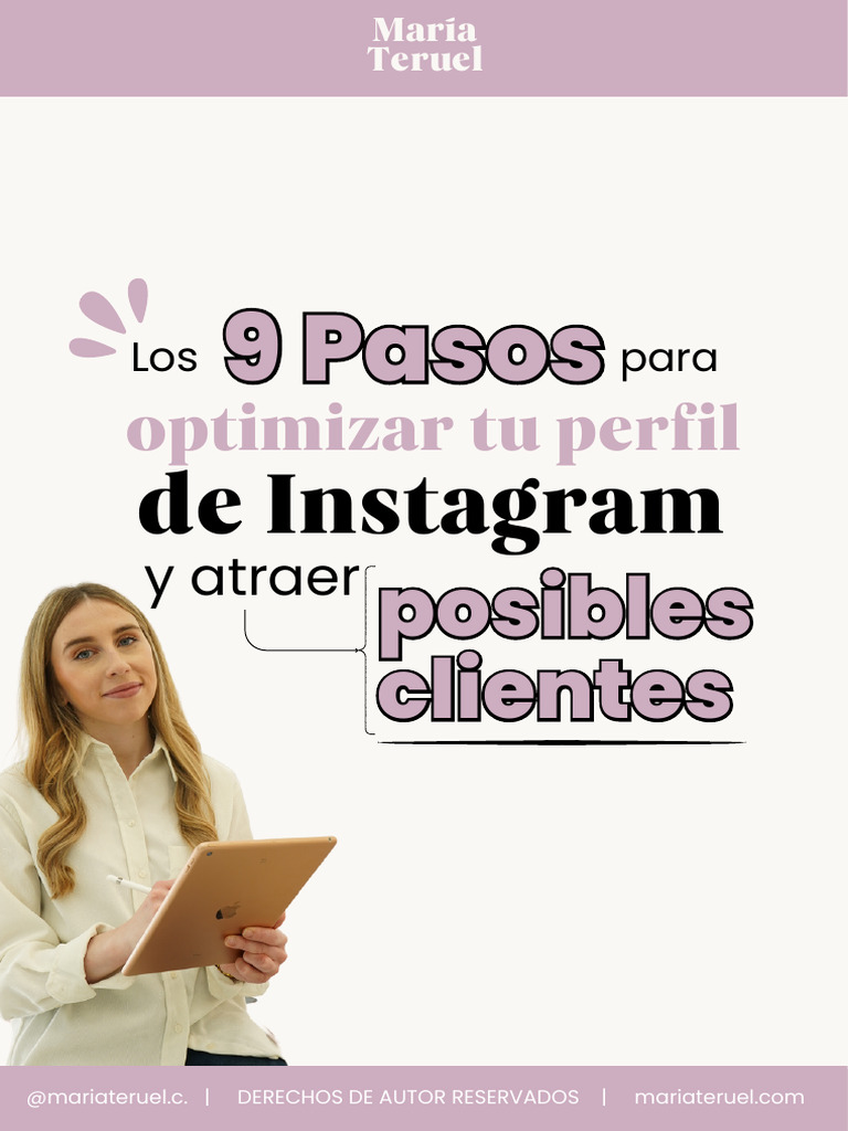 9 Pasos para Optimizar Tu Perfil de Instagram y Atraer Clientes | PDF