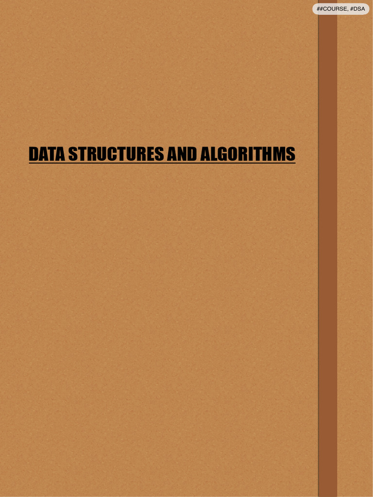 DATA STRUCTURES AND ALGORITHMS | PDF