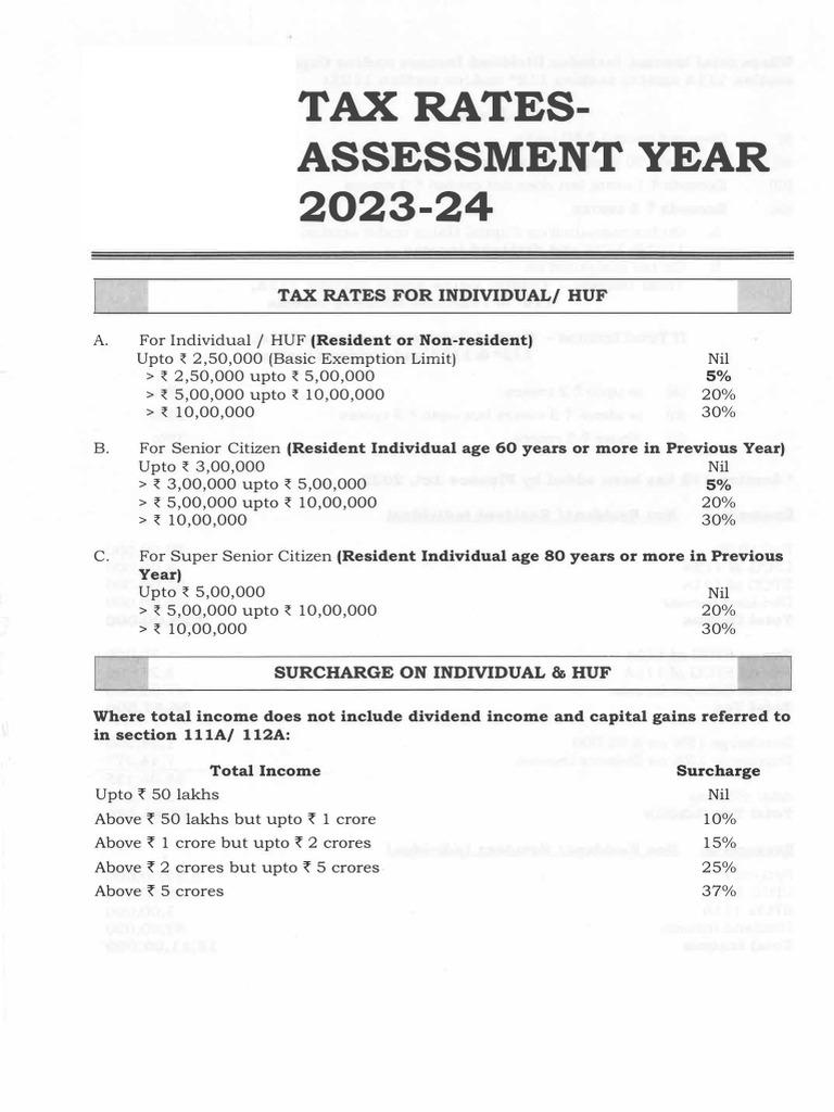 2.Tax Rates | PDF | Income Tax | Tax Refund