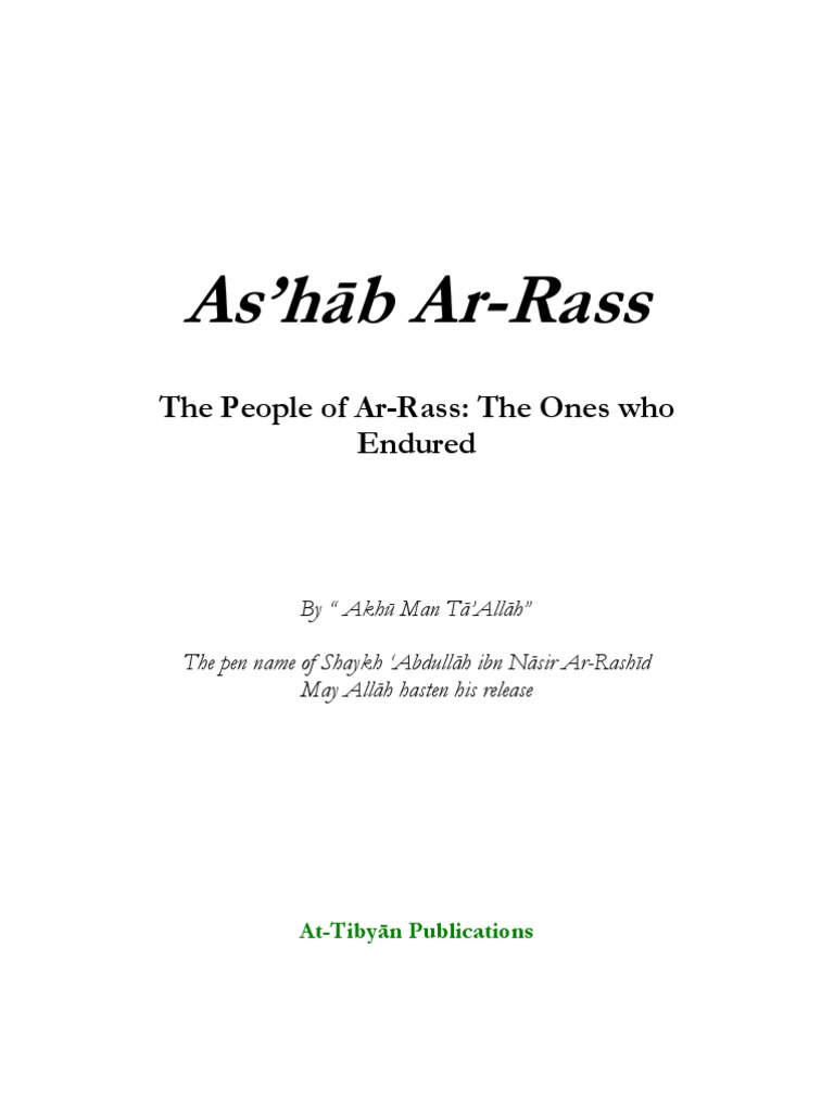The Endurance of the People of Ar-Rass | PDF | Prophets And Messengers ...