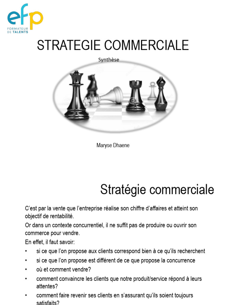 Stratégie Commerciale : Guide Complet | PDF | Gestion stratégique ...