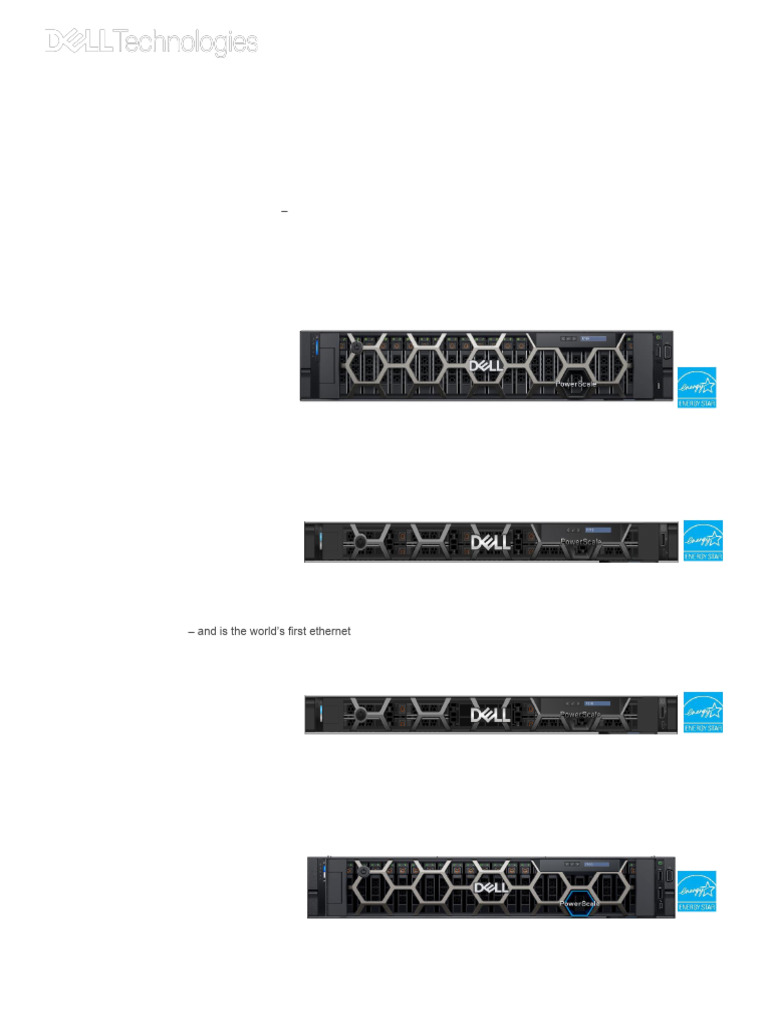 Dell PowerScale All-Flash Specs Overview | PDF | Solid State Drive ...