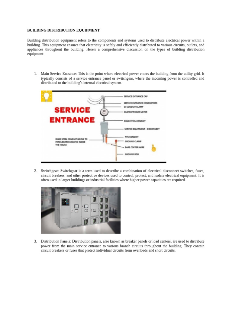 1.4 Building Distribution Euipment | PDF | Fuse (Electrical ...