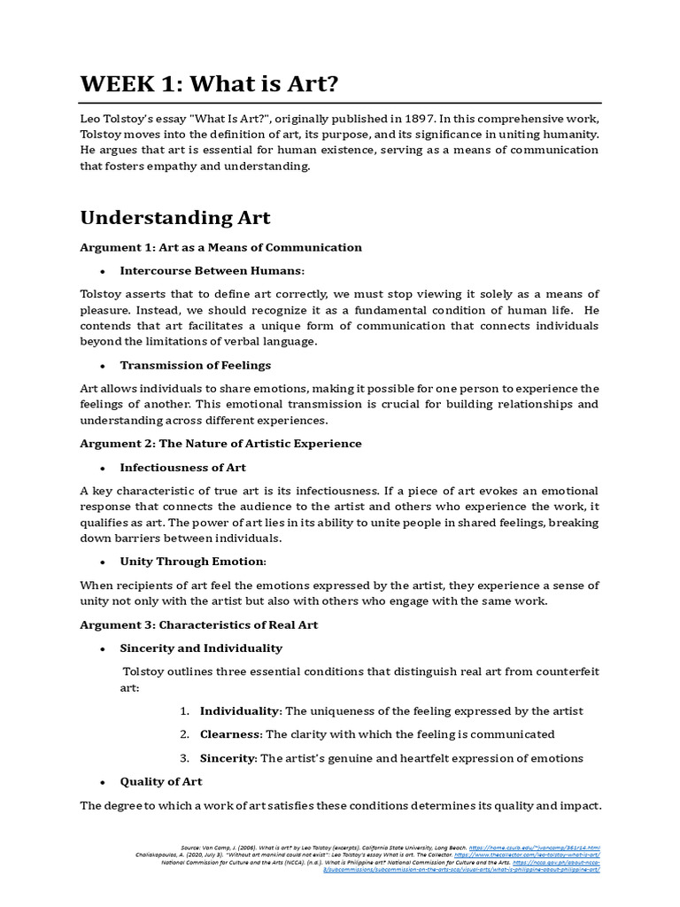 W1- ART APP | PDF | The Arts | Liberal Arts Education