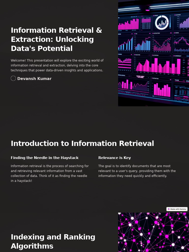 Information Retrieval and Extraction Unlocking Datas Potential | PDF ...