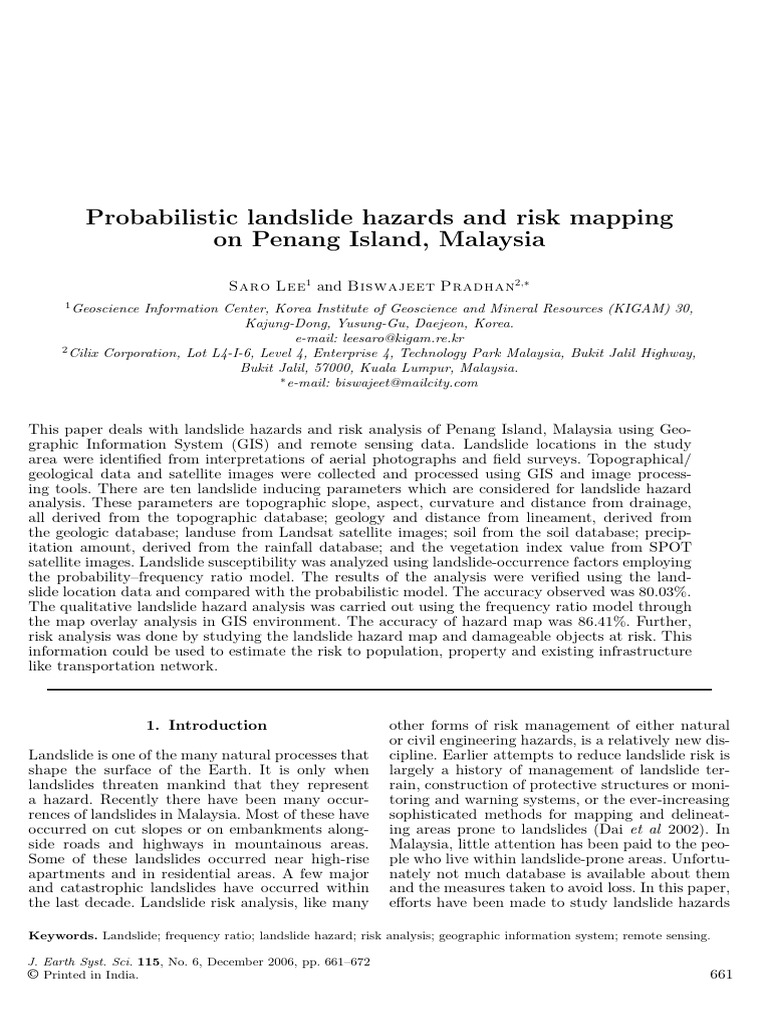 OK-bivariate-Saro Lee-Probabilistic Landslide Hazards and Risk Mapping ...