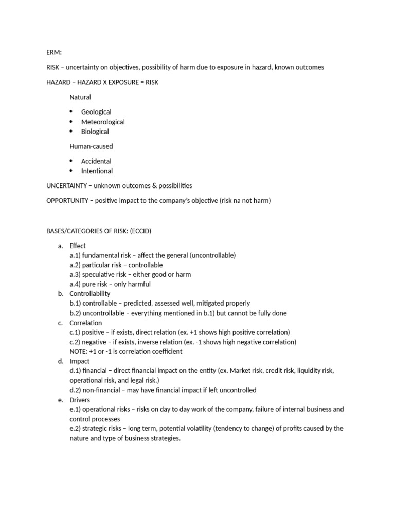 Understanding Enterprise Risk Management | PDF | Internal Control | Risk