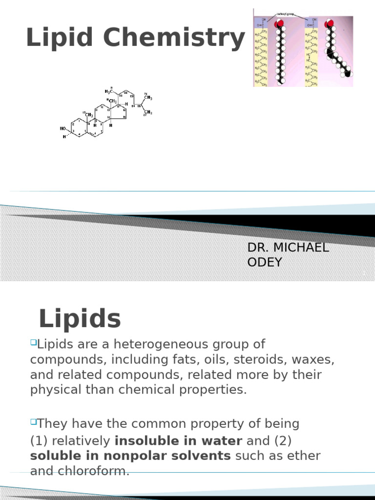 Lipid Chemistry: Properties and Functions | PDF | Lipid | Fatty Acid