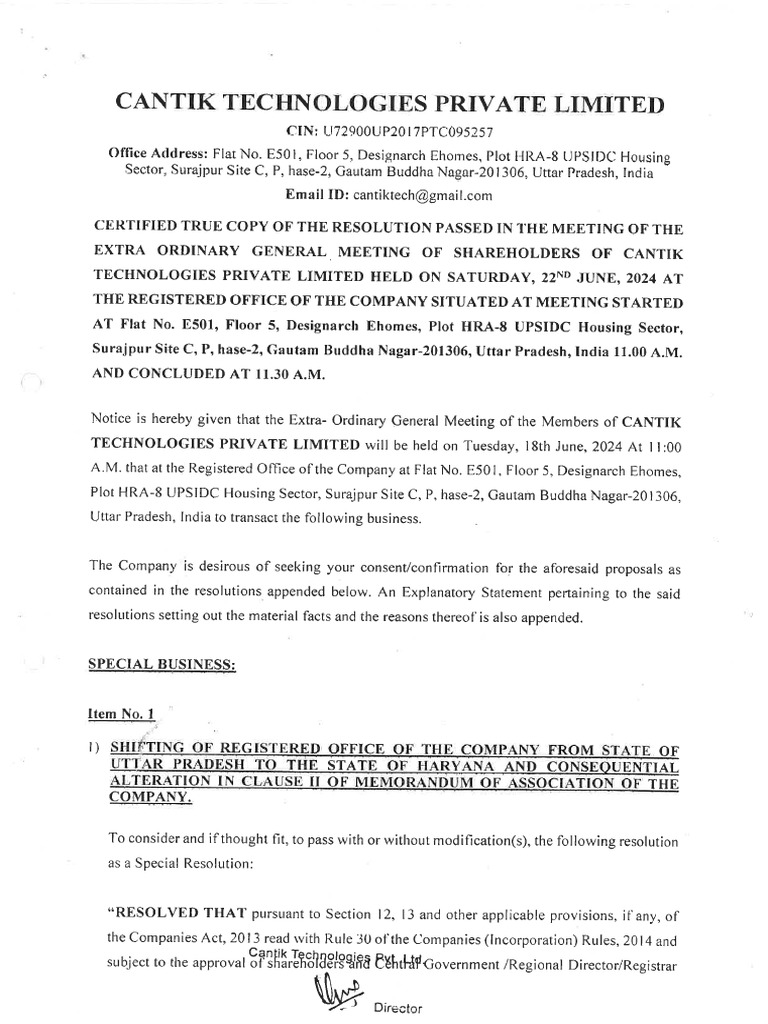 Egm Resolution - Cantik | PDF