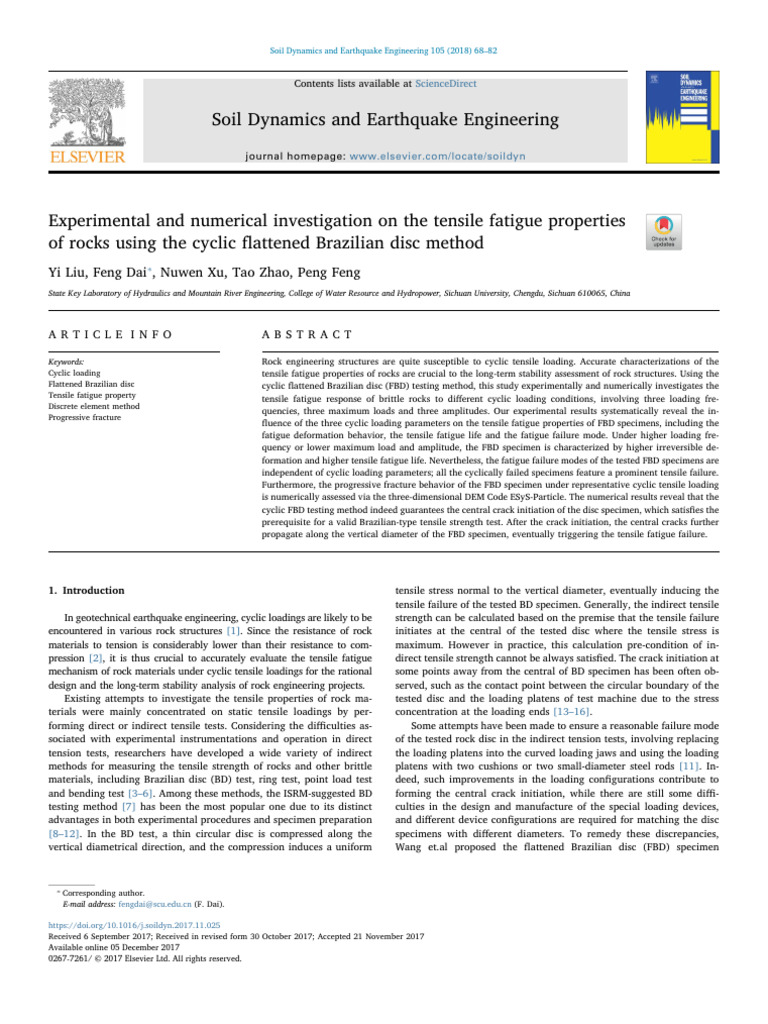 Experimental and Numerical Investigation On The Tensile Fatigue ...
