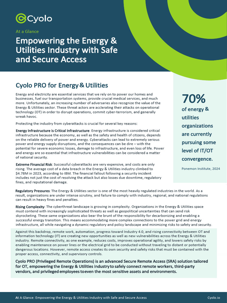 Secure Remote Access for Energy Sector | PDF | Computer Security | Security