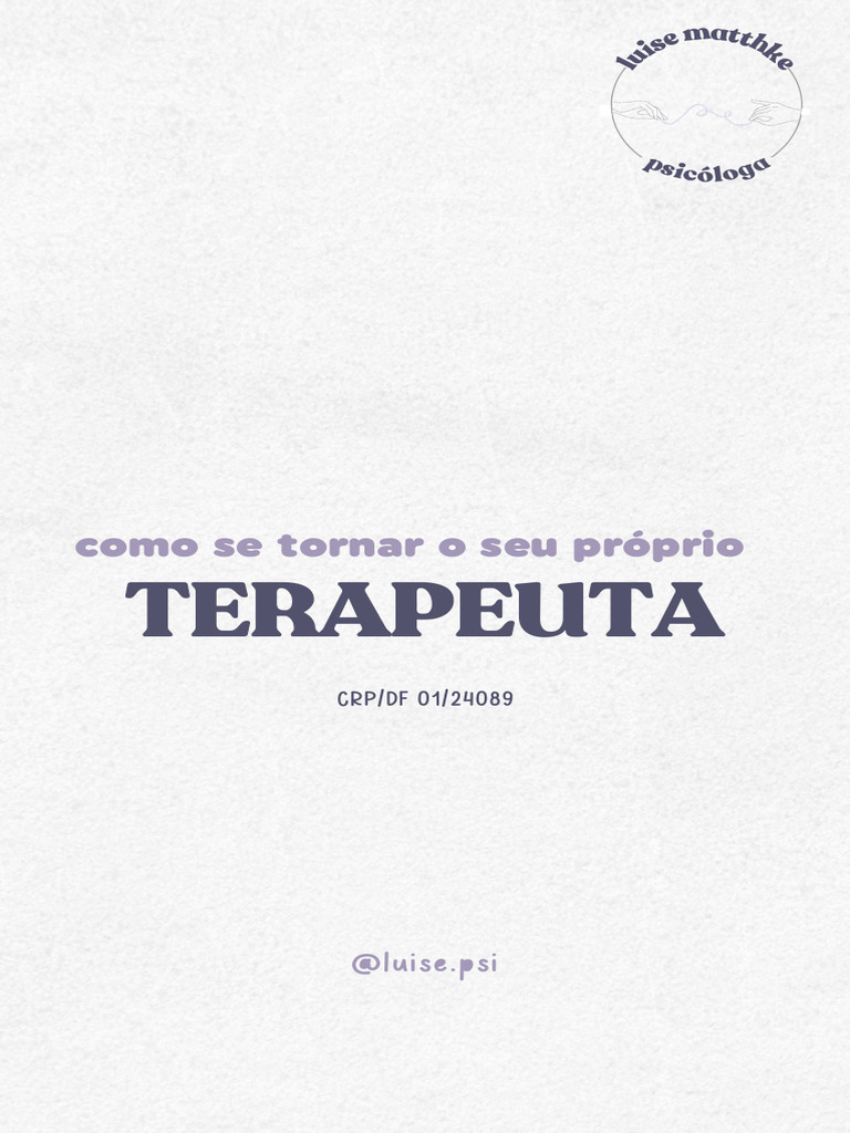 Como Se Tornar Seu Próprio Terapeuta - 2022 | PDF | Pensamento | Emoções