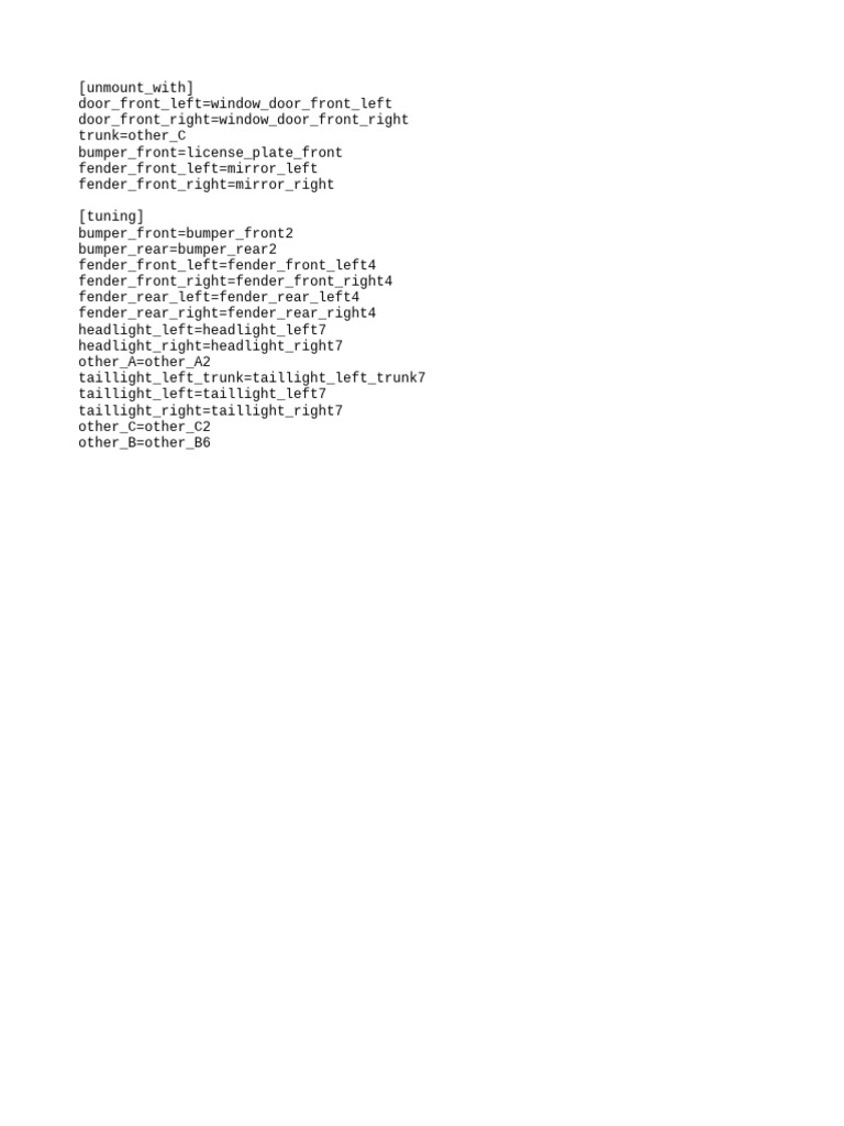 Vehicle Component Mapping Guide | PDF