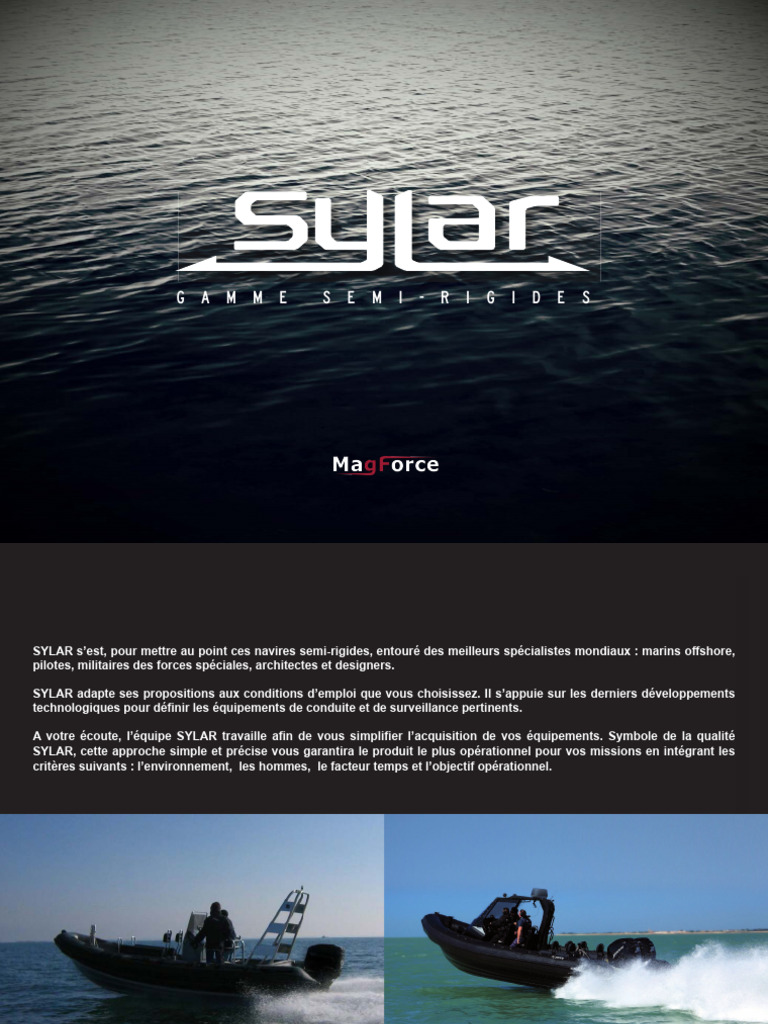Gamme de navires semi-rigides SYLAR | PDF | Bateaux | Embarcation