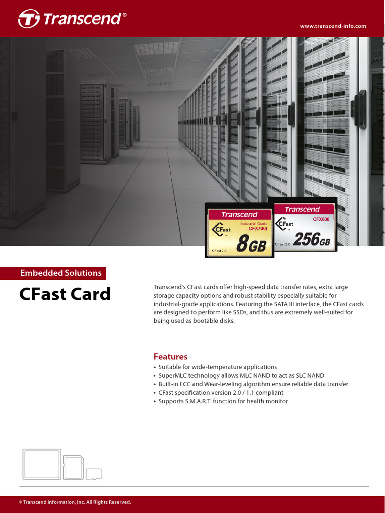 High-Performance CFast Cards Overview | PDF | Flash Memory | Computer Data