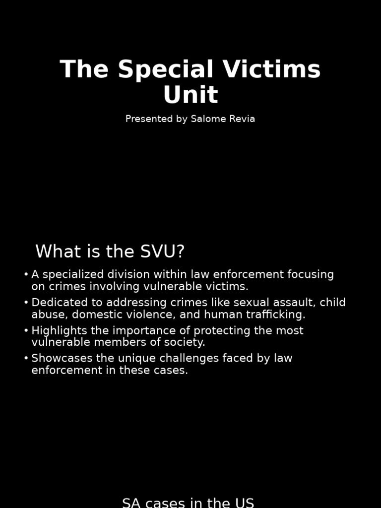 Understanding the Special Victims Unit PDF Child Abuse Human
