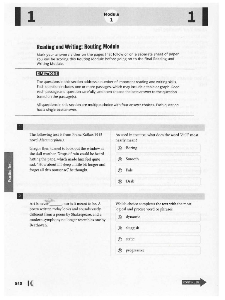 Kaplan 2024 Full Test-1-30 | PDF