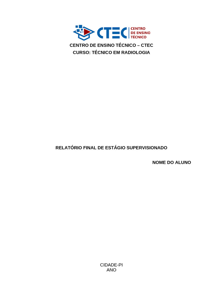 Relatório de Estágio em Radiologia CTEC | PDF