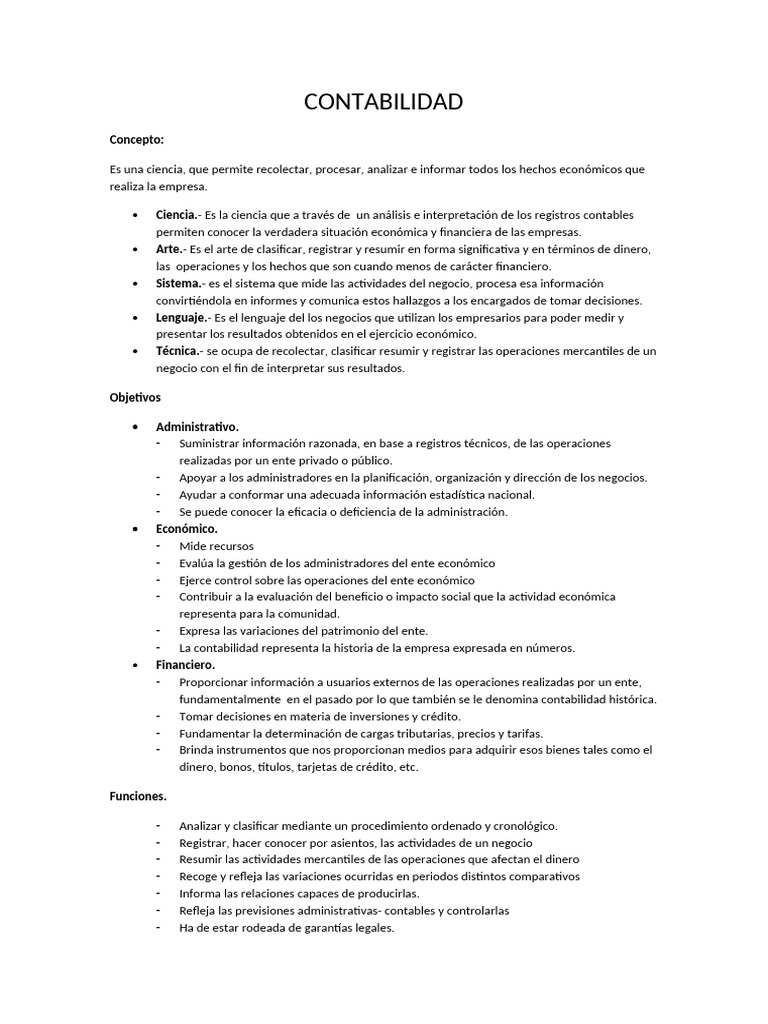 Fundamentos y Objetivos de la Contabilidad | PDF | Contabilidad | Business