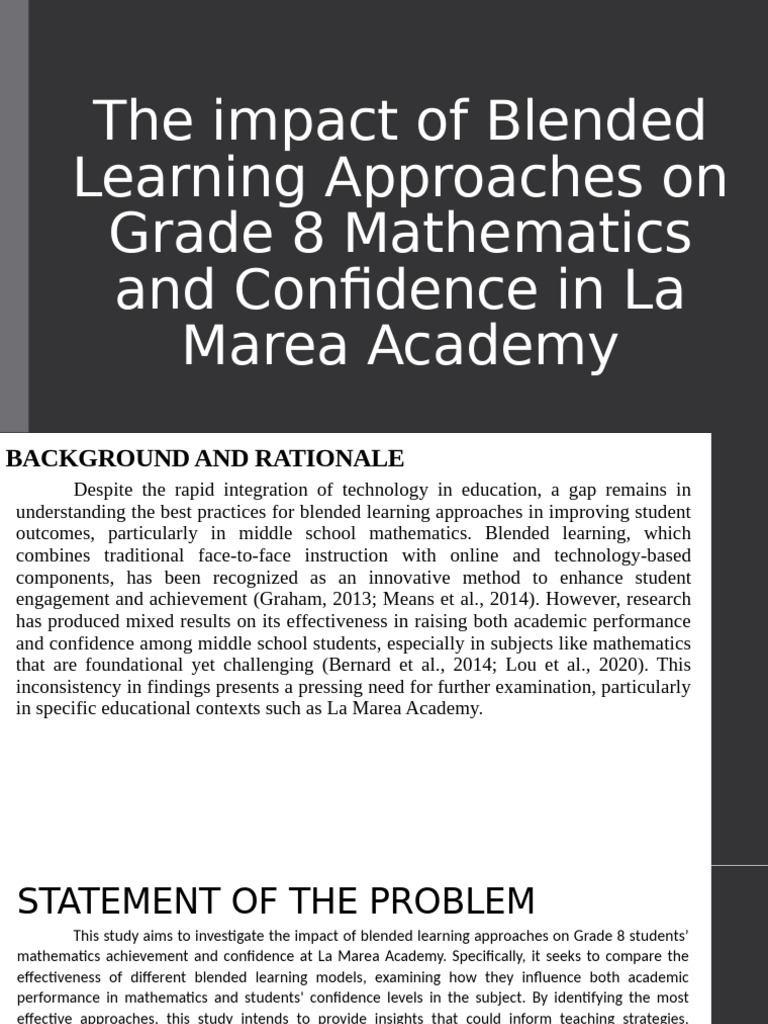 The Impact of Blended Learning Approaches On Grade | PDF | Learning ...