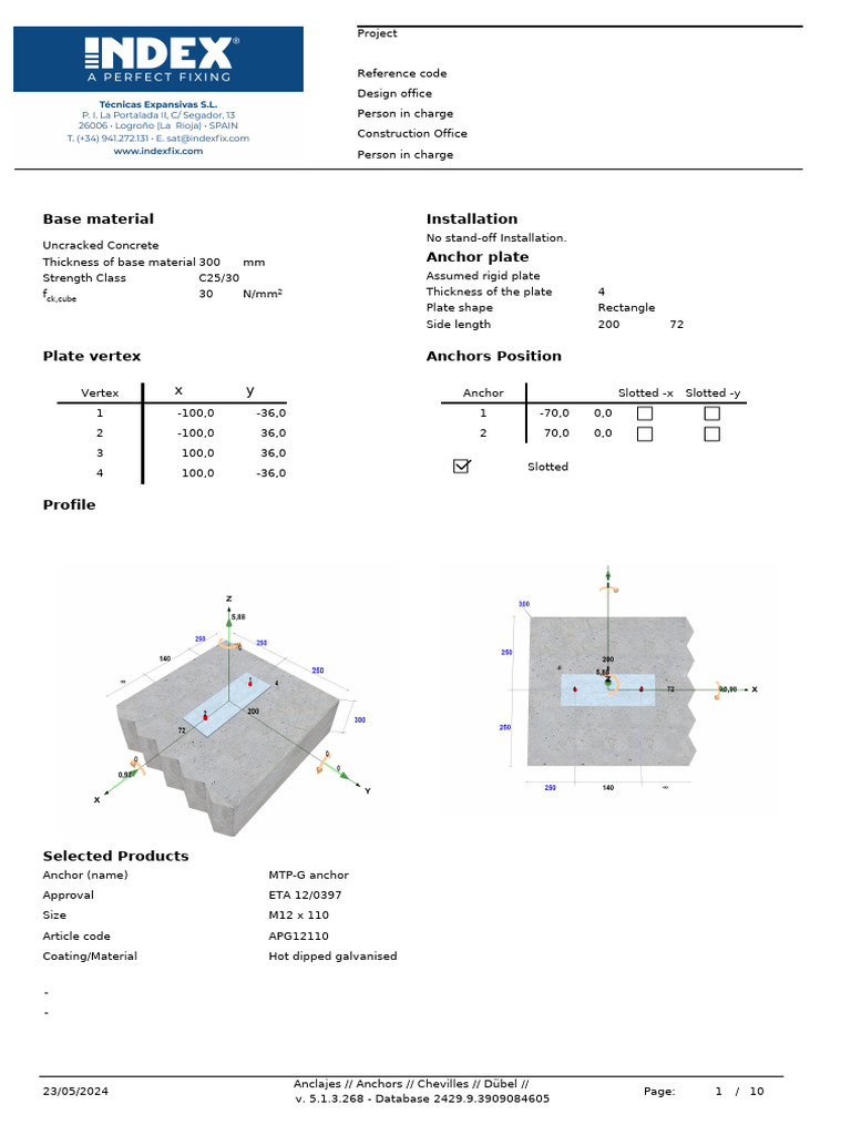 Anexo I Anchoring Calculation Pdf Software Verification And
