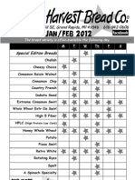 Winter 2012 Bread Schedule