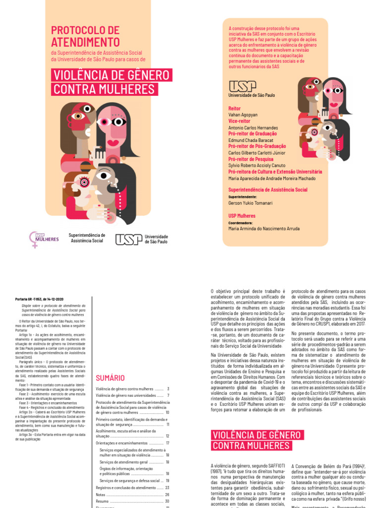 Protocolo de Atendimento à Violência de Gênero | PDF | Violência | Gênero
