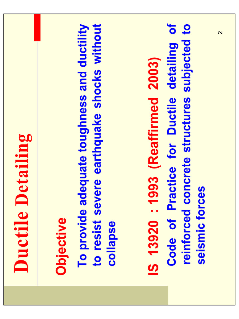 Ductile Detailing Notes | PDF