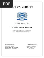 Nursing Duty Roster Management Guide | PDF | Nursing | Health Care