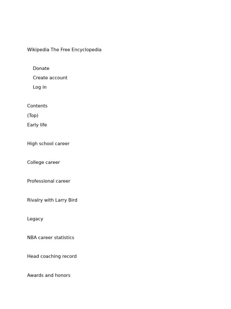 Magic Johnson: NBA Legend and Icon | PDF | Los Angeles Lakers | Nba Finals