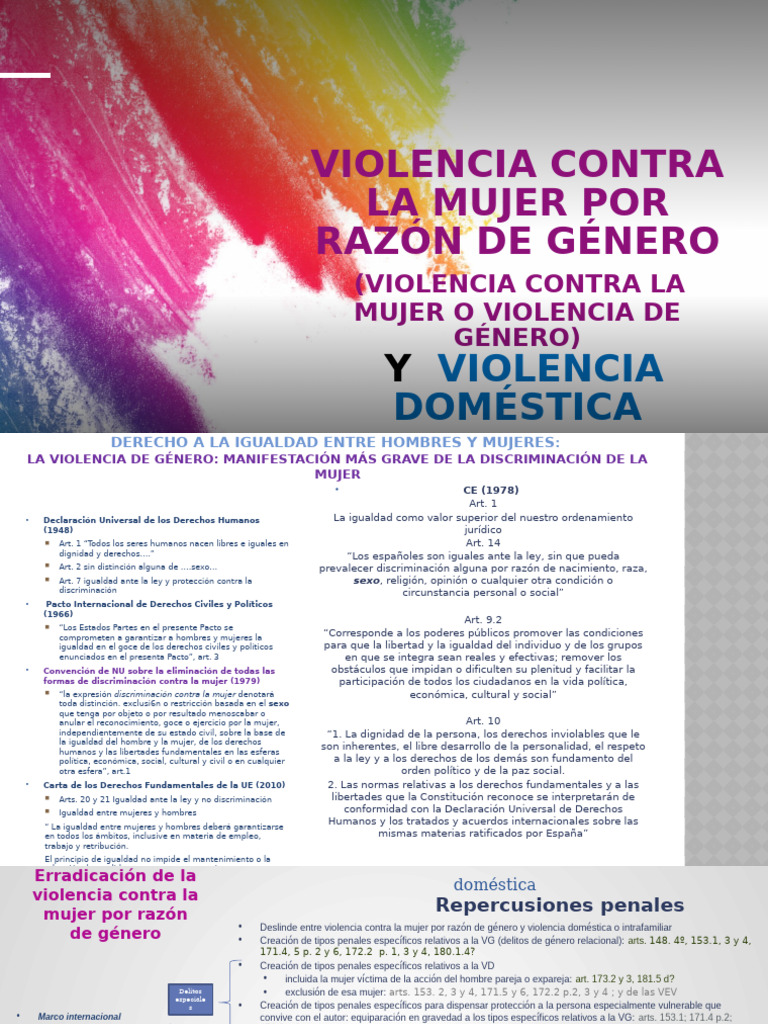 LecciÃ N 6 Violencia Contra La Mujer Por Razã N de Gã©nero y Violencia ...