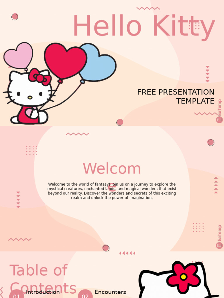 Hello Kitty PPT Template by EaTemp | PDF | Fantasy | Dragon