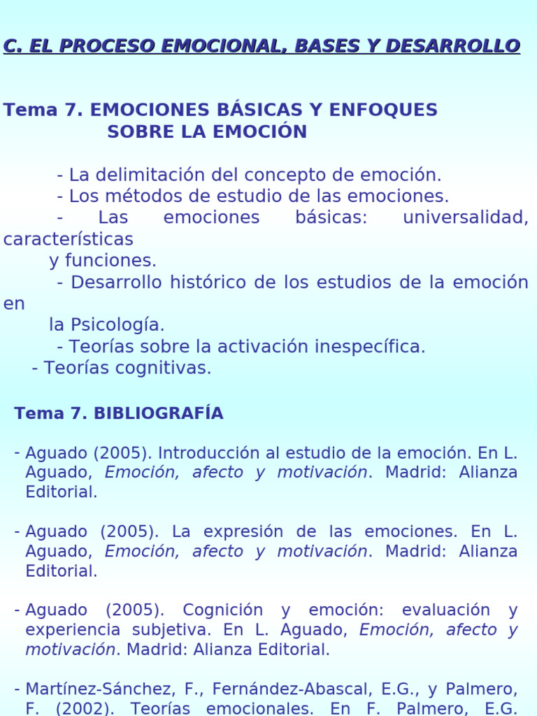 Emociones: Conceptos y Funciones Básicas | PDF | Las emociones | Afecto ...