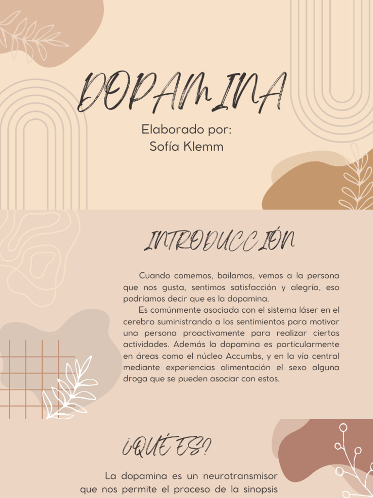 Funciones y Efectos de la Dopamina | PDF | Dopamina | Neurociencia