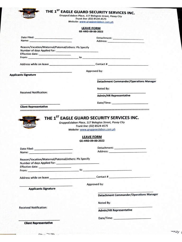 Leave Form | PDF