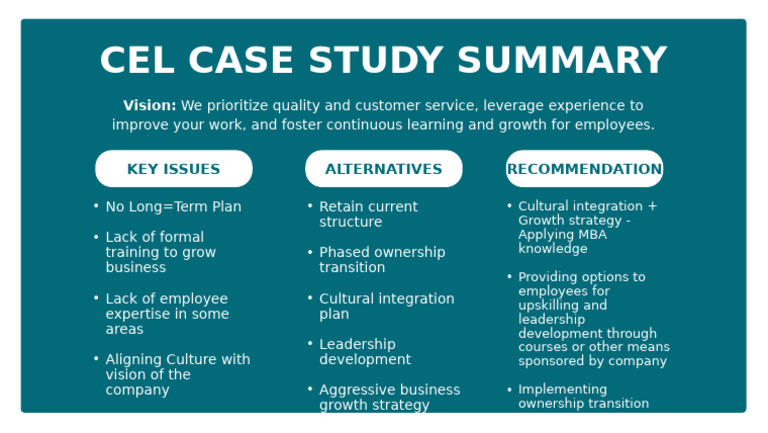 CEL Case Study: Growth & Culture Strategy | PDF