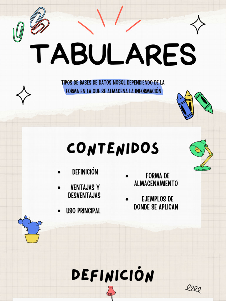 Tipos de Bases de Datos NoSQL Tabulares | PDF