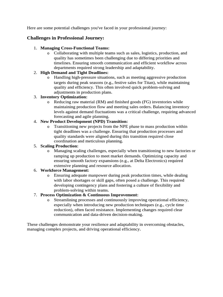 Manufacturing Leadership Challenges | PDF | Inventory | New Product ...