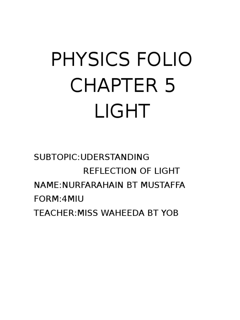 Understanding Light Reflection in Physics | PDF