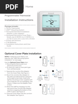 Honeywell Programmable Thermostat User Manual