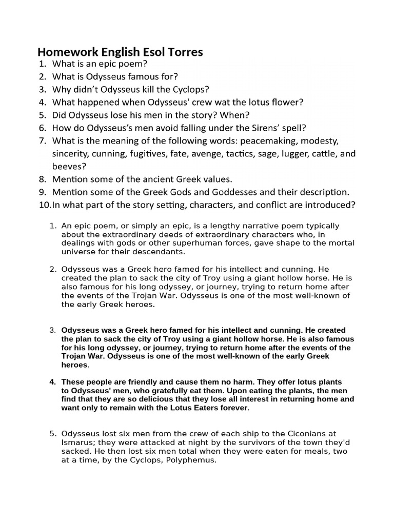Understanding Odysseus in The Odyssey | PDF