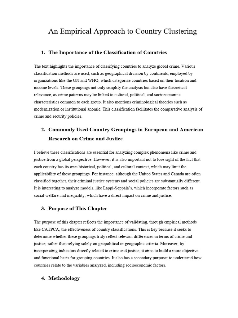 Country Classification for Crime Analysis | PDF | Crimes | Crime & Violence
